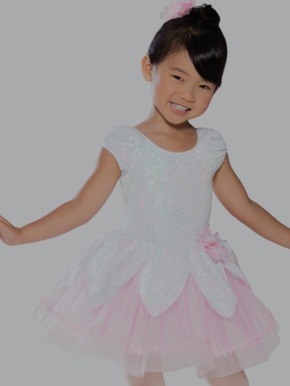 Revolution Girl Sparkle Pink and White Tulle Ballet Costume